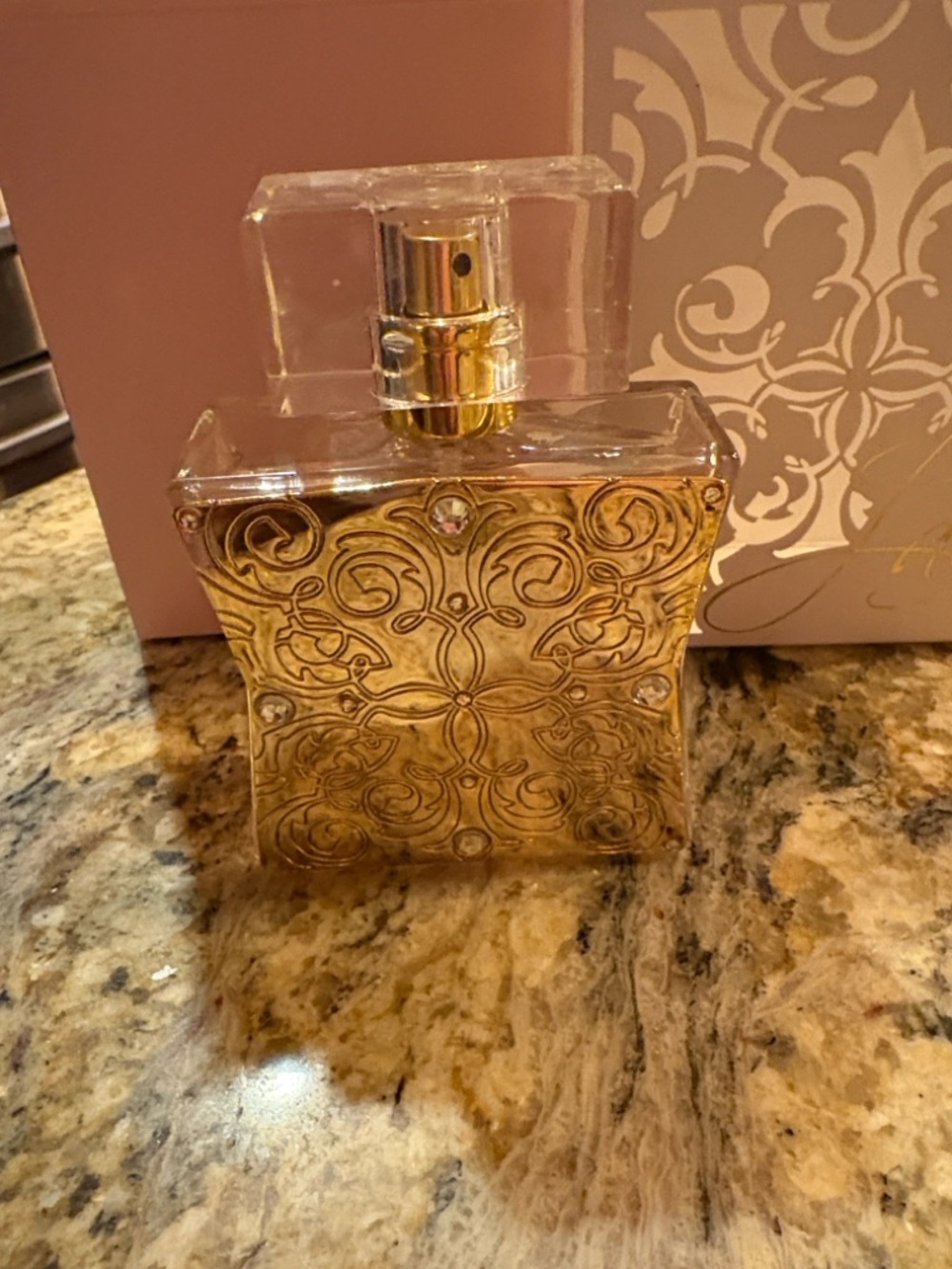 Lace perfume in decorative bottle